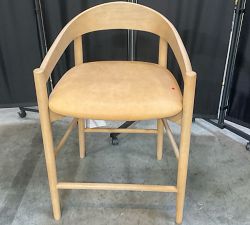 Open Box: Laguna Leather Counter Stool (24") - Keystone Sandstone, Seadrift