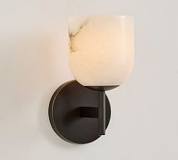 Cooper Cloche Alabaster Single Sconce (9")