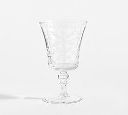 Etched Glass Snowflake Goblets - Set of 4