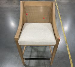 Open Box: Atwood Cane Counter Stool (26") - Performance Boucle Oatmeal, Seadrift