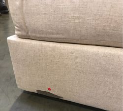 Open Box: Big Sur Square Arm Deep Seat Left Wide Chaise - Performance Everydaylinen™ Oatmeal, Espresso