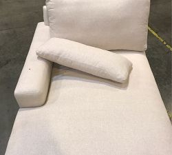 Open Box: Big Sur Square Arm Deep Seat Left Wide Chaise - Performance Everydaylinen™ Oatmeal, Espresso