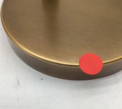 Open Box: Estelle Rattan Task Table Lamp (28") - Vintage Brass