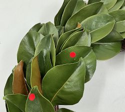 Open Box: Faux Magnolia Leaf Wreath (24") - Green