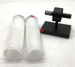 Open Box: Frances Alabaster Double Tube Sconce (22") - Matte Black