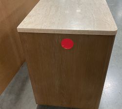 Open Box: Kona Travertine Nightstand (26") - Woodland Brown