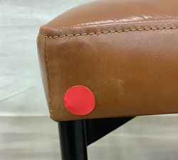 Open Box: Maison Leather Entry Shoe Bench (28") - Saddle Tan, Bronze