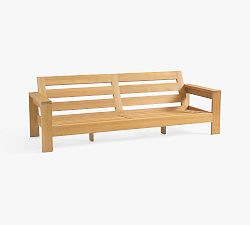 Open Box: Malibu Teak Grand Outdoor Sofa Frame (97") - Natural