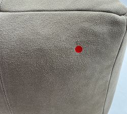 Open Box: Pieced Suede Pouf - Stone