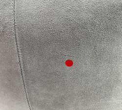 Open Box: Pieced Suede Pouf - Stone