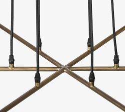Lona Brass Round Chandelier (44")