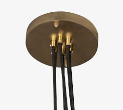 Lona Brass Round Chandelier (44")