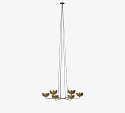 Lona Brass Round Chandelier (44")