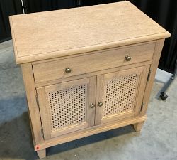 Open Box: Sausalito Cane Cabinet Nightstand (28") - Seadrift, Antique Nickel