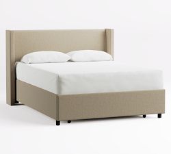 Elliot Shelter Upholstered Footboard Storage Platform Bed