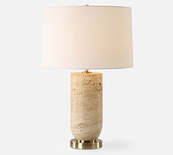 Eliana Travertine Table Lamp (24.5")