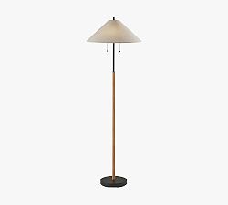 Patton Wood &amp; Metal Floor Lamp (62")