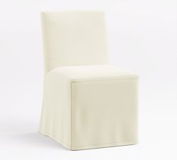 Classic Long Slipcovered Dining Chair