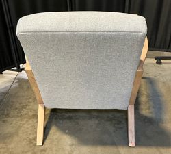 Open Box: Atwood Chair - Performance Heathered Basketweave Chambray, Seadrift