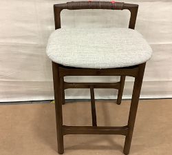 Open Box: Axel Upholstered Counter Stool (26") - Alcala Wheat, Sienna Brown