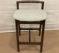 Open Box: Axel Upholstered Counter Stool (26") - Alcala Wheat, Sienna Brown