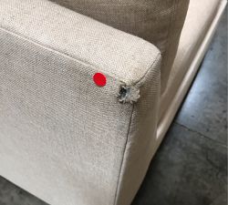 Open Box: Big Sur Square Arm Deep Seat Right Bench Loveseat - Performance Everydaylinen™ Oatmeal, Espresso