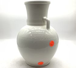 Open Box: Ceramic Handled Vase, Extra Large (17.75") - White