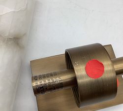 Open Box: Frances Alabaster Double Tube Sconce (22") - Tumbled Brass