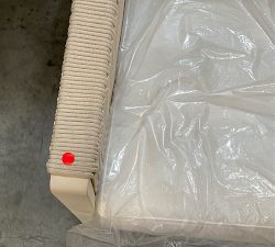 Open Box: Lakewood Rope Swivel Outdoor Lounge Chair with High Performance Cushion Covers - Ivory