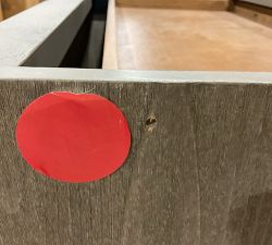 Open Box: Livingston Modular Glass Door Cabinet without Top (35") - Gray Wash