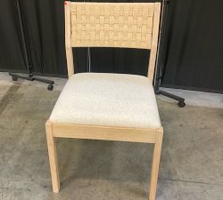Open Box: Newport Woven Dining Chair - Boucle Oatmeal, Mist