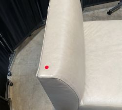 Open Box: Nielson Leather Modular Banquette, Single Seat (25") - Statesville Pebble, Seadrift