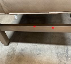 Open Box: Nielson Leather Modular Single Seat Banquette Only (25") - Statesville Pebble, Seadrift