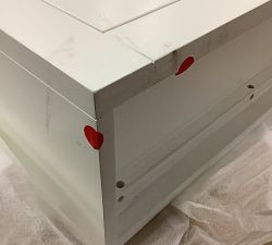 Open Box: Ranulf Overhead Bath Cabinet - White, Chrome