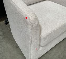 Open Box: Remmy Petite Swivel Chair (32") - Heathered Chenille Stone