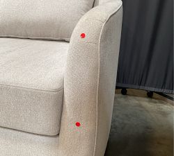 Open Box: Remmy Petite Swivel Chair (32") - Heathered Chenille Stone