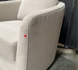 Open Box: Remmy Petite Swivel Chair (32") - Heathered Chenille Stone