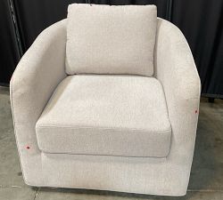 Open Box: Remmy Petite Swivel Chair (32") - Heathered Chenille Stone