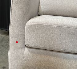 Open Box: Remmy Petite Swivel Chair (32") - Heathered Chenille Stone