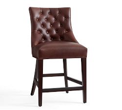 Hayes Tufted Leather Stool