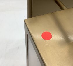 Open Box: Manor Alabaster Outdoor Sconce (19") - Tumbled Brass