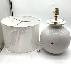 Open Box: Mccoy Ceramic Globe Table Lamp, Large (24") - White