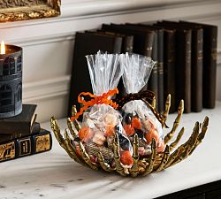 Brass Skeleton Hand Bowl