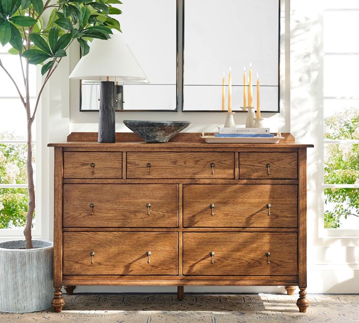 Summerville 7-Drawer Dresser, Tuscan Brown, 58" | Pottery Barn