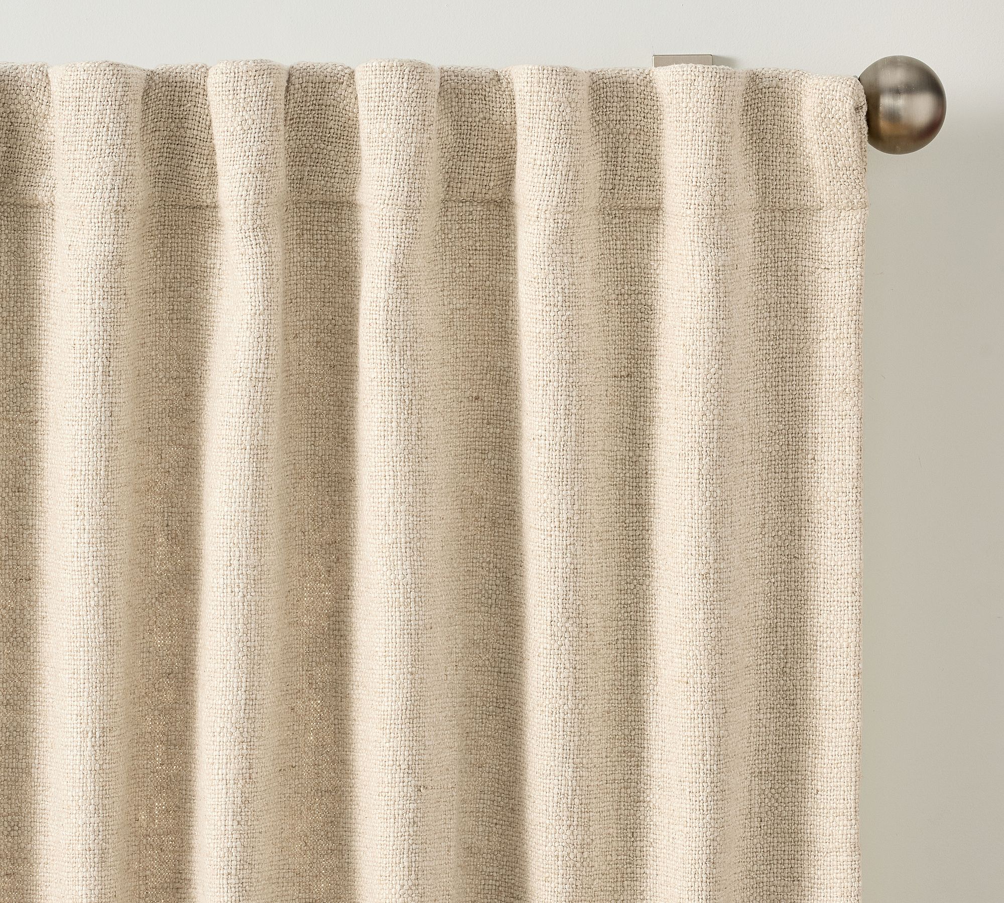 Faye Textured Curtain | Pottery Barn