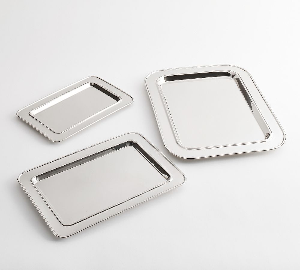 Heritage Silver Bar Trays - Set of 3 - Set of 3