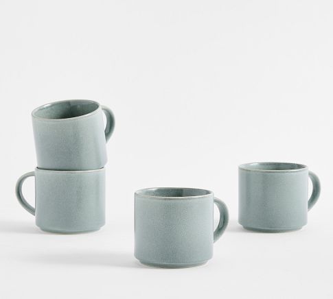 Mason Stoneware Mugs, Set of 4 - Chambray