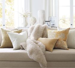 Quilted Velvet Lumbar Pillow Cover