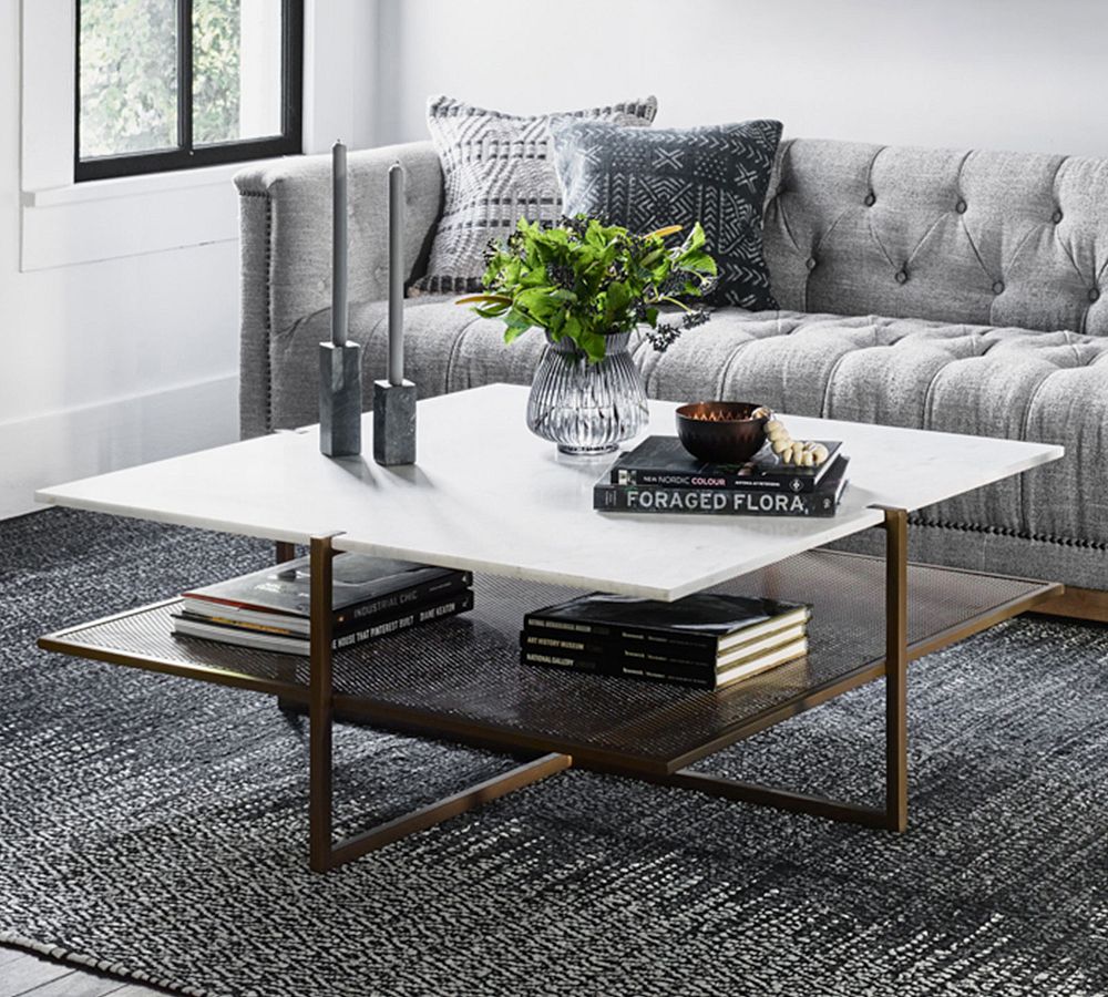 Hyla Square Marble Coffee Table (41") by Pottery Barn