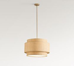 Andre Rattan Round Pendant (24")